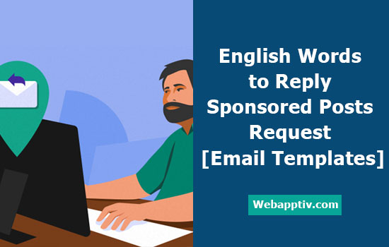 English Words to Reply Sponsored Posts
